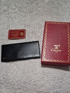 Cartier Black Checkbook Cover